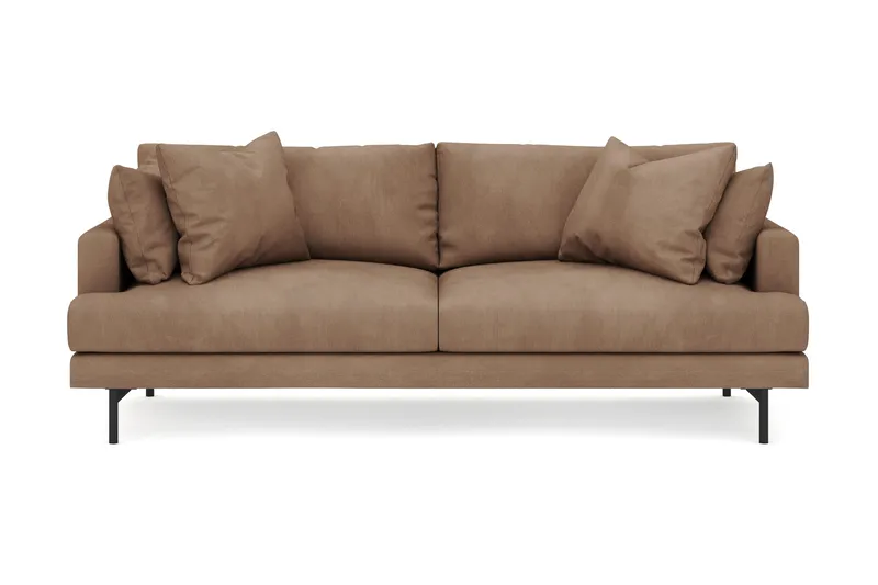 Menard 4-personers Dyb Manchestersofa - Brun - Møbler - Sofaer - 4 personers sofa