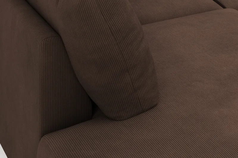 Menard 4-personers Venstrevendt Stor U-formet Dyb Large Sofa med Divan og Chaiselong i Manchester - Brun - Møbler - Sofaer - U Sofa