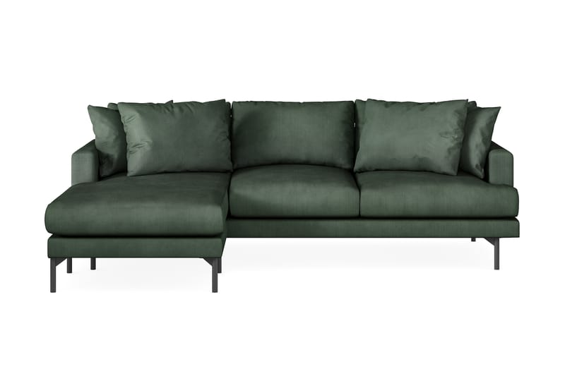 Menard 4-pers Chaiselongsofa - Grøn - Sofa med chaiselong - 4 personers sofa med chaiselong