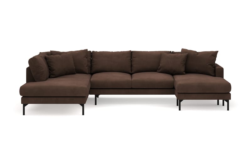 Menard 4-personers Venstrevendt U-formet Large Sofa med Divan og Chaiselong i Manchester - Brun - Møbler - Sofaer - U Sofa