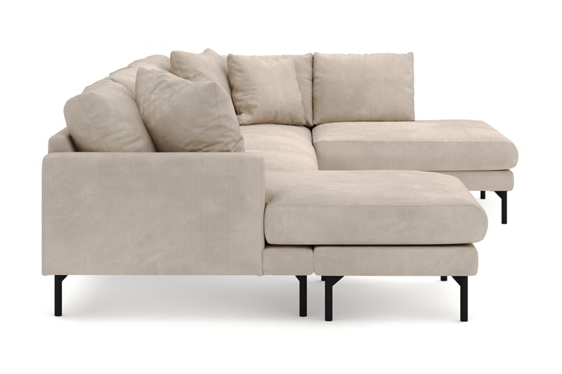 Menard 4-personers Højrevendt U-formet Sofa med Divan og Chaiselong i Manchester - Greige - Møbler - Sofaer - U Sofa