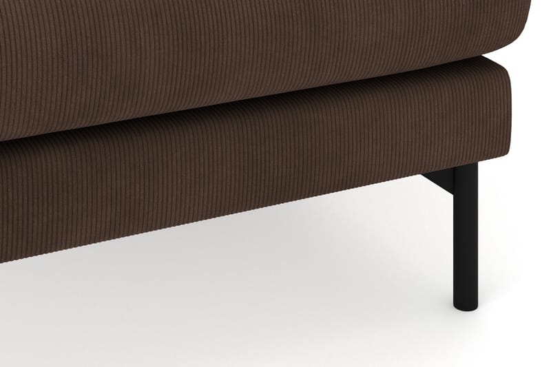 Menard 4-personers Højrevendt U-formet Sofa med Divan og Chaiselong i Manchester - Brun - Møbler - Sofaer - U Sofa