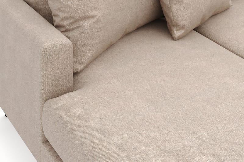Menard 4-personers Højrevendt U-formet Sofa med Divan og Chaiselong i Stof - Beige - Møbler - Sofaer - U Sofa