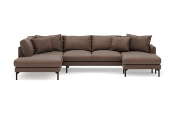 Menard 4-personers Venstrevendt U-formet Large Sofa med Divan og Chaiselong i Stof
