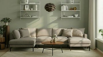 Menard 4-personers Venstrevendt Stor U-formet Dyb Large Sofa med Divan og Chaiselong i Manchester - Greige - Møbler - Sofaer - U Sofa