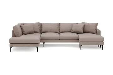 Menard 4-personers Venstrevendt U-formet Large Sofa med Divan og Chaiselong i Stof