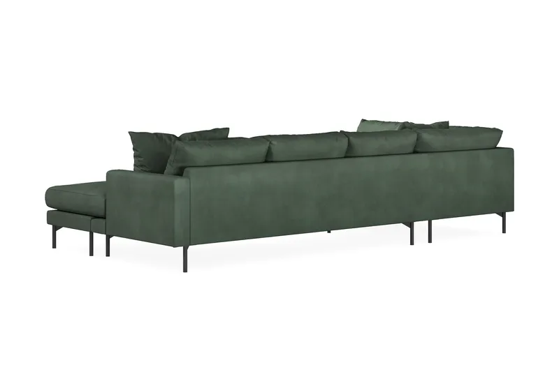 Menard 4-personers Venstrevendt Stor U-formet Dyb Sofa med Divan og Chaiselong i Manchester - Grøn - Møbler - Sofaer - U Sofa