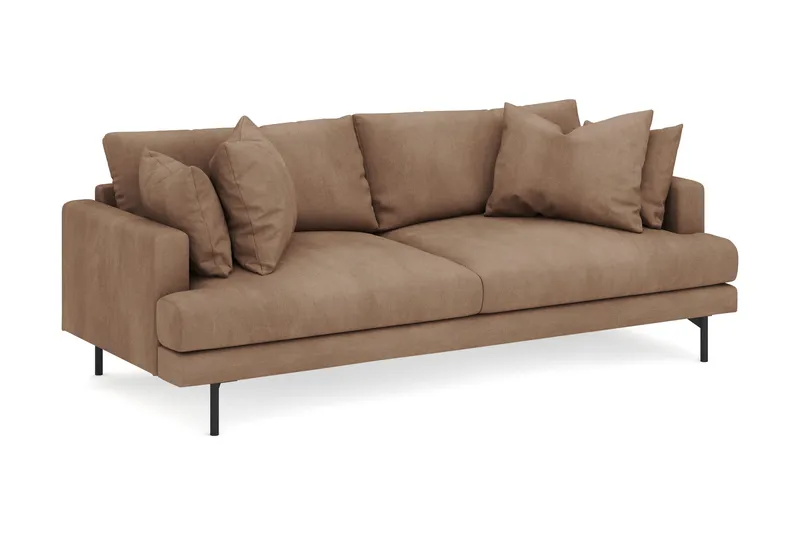 Menard 4-personers Dyb Manchestersofa - Brun - Møbler - Sofaer - 4 personers sofa