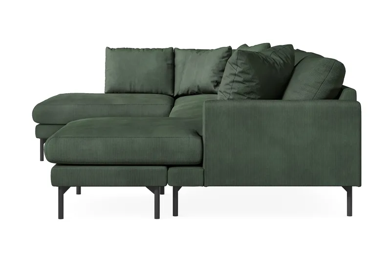 Menard 4-personers Venstrevendt Stor U-formet Dyb Sofa med Divan og Chaiselong i Manchester - Grøn - Møbler - Sofaer - U Sofa