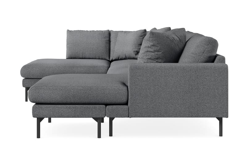 Menard 4-personers Venstrevendt Stor U-formet Dyb Sofa med Divan og Chaiselong i Stof - Mørkegrå - Møbler - Sofaer - U Sofa