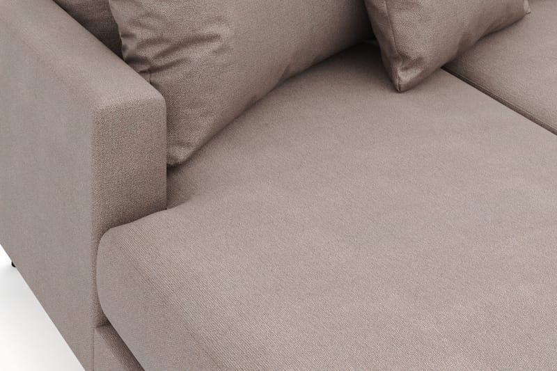 Menard 4-personers Højrevendt U-formet Sofa med Divan og Chaiselong i Stof - Brun - Møbler - Sofaer - U Sofa