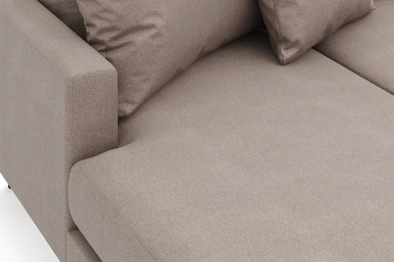 Menard 4-personers Højrevendt Stor U-formet Dyb Sofa med Divan og Chaiselong i Stof - Brun - Møbler - Sofaer - U Sofa