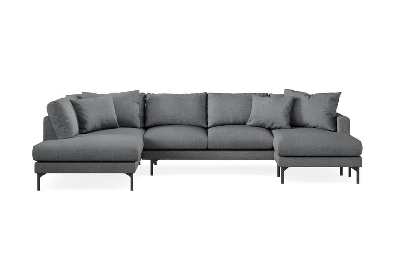 Menard 5-pers U-sofa - Mørkegrå - U Sofa