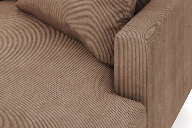 Menard 6-personers Venstrevendt L-formet Hjørnesofa i Manchester - Brun - Møbler - Sofaer - Hjørnesofa