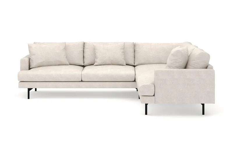 Menard 6-personers Højrevendt L-formet Hjørnesofa i Stof - Beige - Møbler - Sofaer - Hjørnesofa