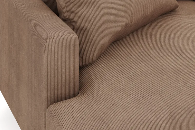 Menard 6-personers Højrevendt L-formet Hjørnesofa i Manchester - Brun - Møbler - Sofaer - Hjørnesofa