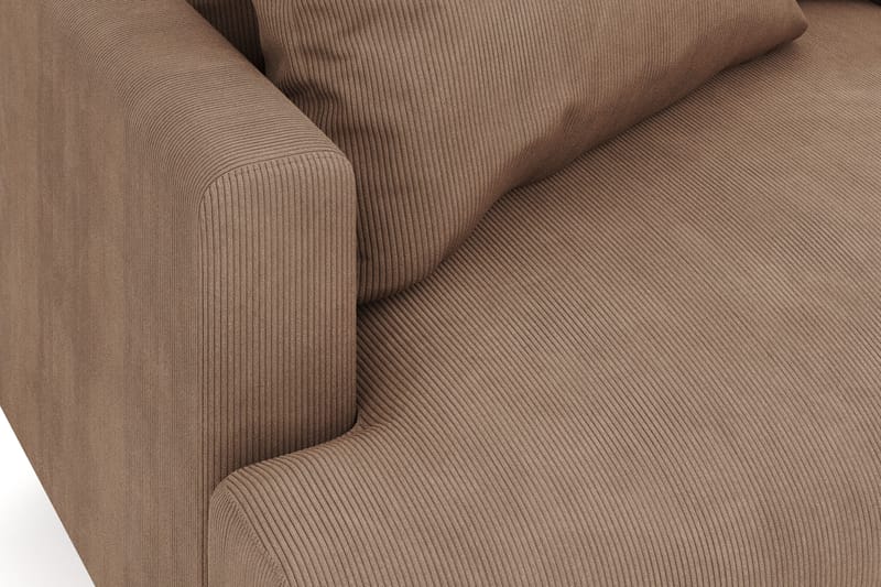 Menard 6-personers Højrevendt L-formet Hjørnesofa i Manchester - Brun - Møbler - Sofaer - Hjørnesofa