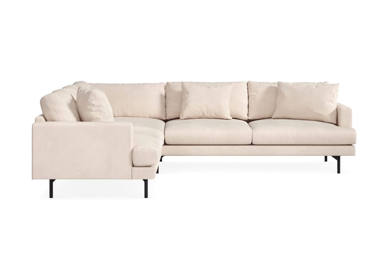 Menard 6-personers Venstrevendt L-formet Hjørnesofa i Manchester - Beige - Møbler - Sofaer - Hjørnesofa
