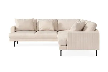 Menard 6-personers Venstrevendt L-formet Hjørnesofa i Manchester - Beige - Møbler - Sofaer - Hjørnesofa