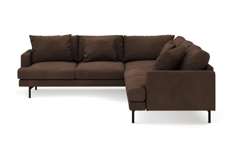 Menard 6-personers Venstrevendt L-formet Hjørnesofa i Manchester - Brun - Møbler - Sofaer - Hjørnesofa