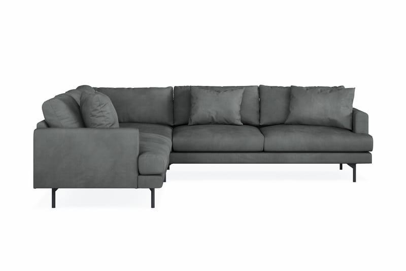 Menard 6-personers Venstrevendt L-formet Hjørnesofa i Manchester - Grå - Møbler - Sofaer - Hjørnesofa