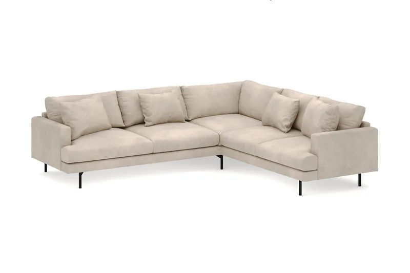 Menard 6-personers Højrevendt L-formet Hjørnesofa i Manchester - Greige - Møbler - Sofaer - Hjørnesofa