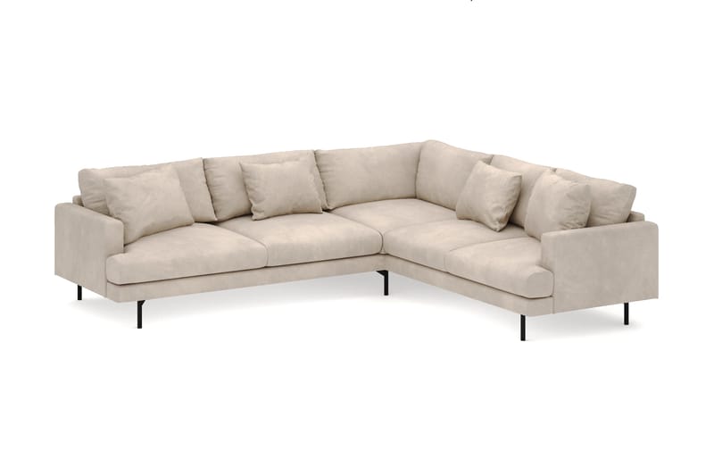 Menard 6-personers Højrevendt L-formet Hjørnesofa i Manchester - Greige - Møbler - Sofaer - Hjørnesofa