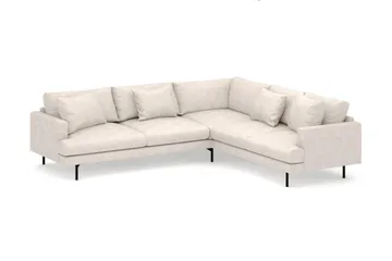 Menard 6-personers Højrevendt L-formet Hjørnesofa i Stof - Beige - Møbler - Sofaer - Hjørnesofa