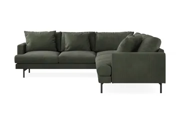 Menard 6-personers Venstrevendt L-formet Hjørnesofa i Manchester - Mørkegrøn - Møbler - Sofaer - Hjørnesofa