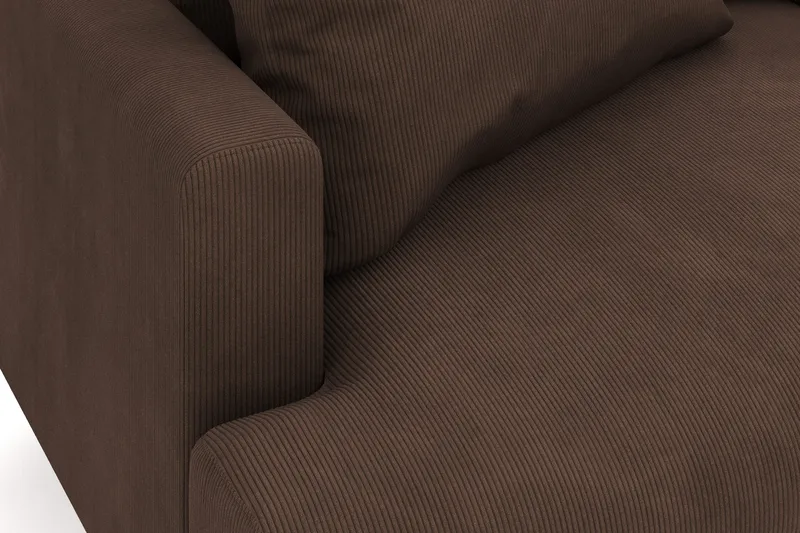 Menard 6-personers Højrevendt L-formet Hjørnesofa i Manchester - Brun - Møbler - Sofaer - Hjørnesofa