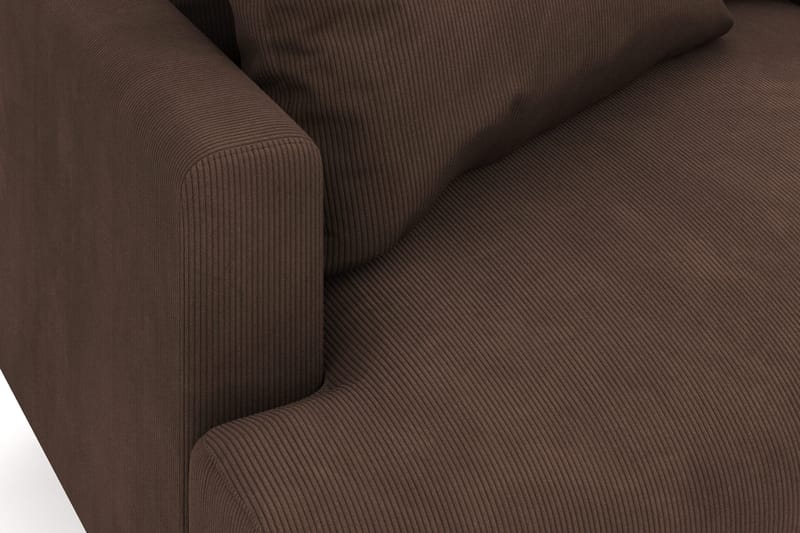 Menard 6-personers Højrevendt L-formet Hjørnesofa i Manchester - Brun - Møbler - Sofaer - Hjørnesofa