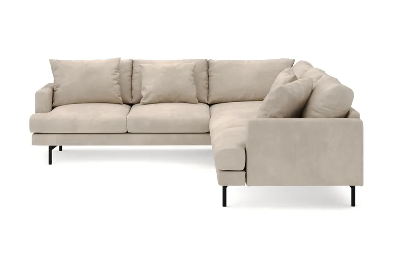 Menard 6-personers Venstrevendt L-formet Hjørnesofa i Manchester - Greige - Møbler - Sofaer - Hjørnesofa