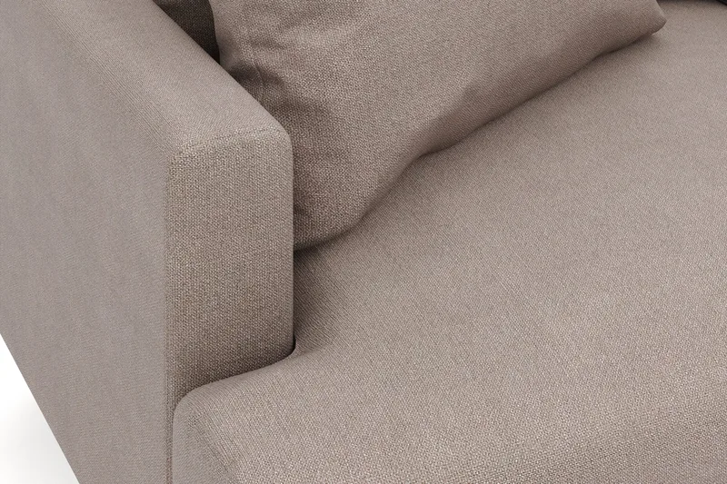 Menard 6-personers Højrevendt L-formet Hjørnesofa i Stof - Brun - Møbler - Sofaer - Hjørnesofa