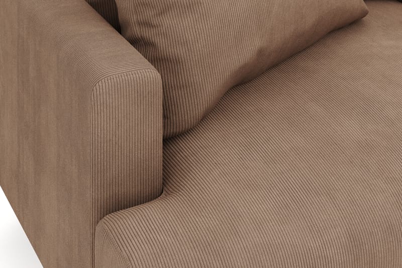 Menard 6-personers Højrevendt L-formet Hjørnesofa i Manchester - Brun - Møbler - Sofaer - Hjørnesofa