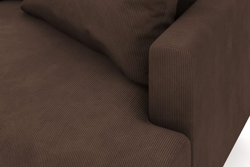 Menard 6-personers Venstrevendt L-formet Hjørnesofa i Manchester - Brun - Møbler - Sofaer - Hjørnesofa