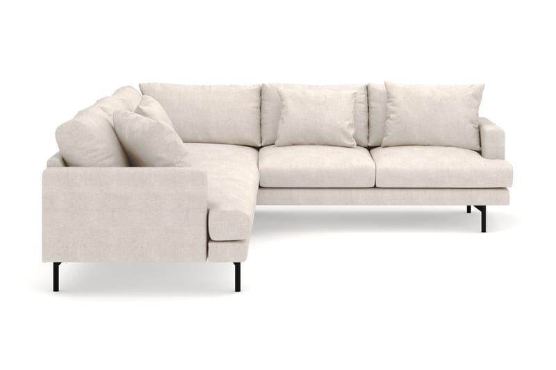 Menard 6-personers Højrevendt L-formet Hjørnesofa i Stof - Beige - Møbler - Sofaer - Hjørnesofa
