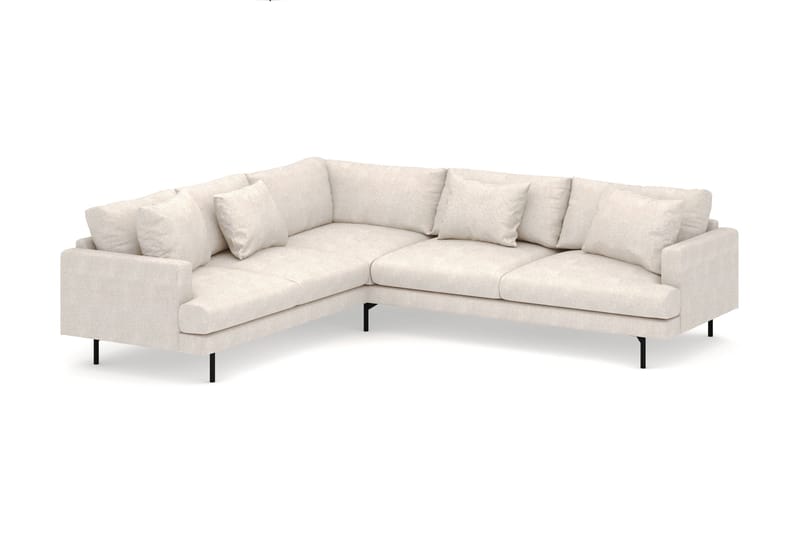Menard 6-personers Venstrevendt L-formet Hjørnesofa i Stof - Beige - Møbler - Sofaer - Hjørnesofa