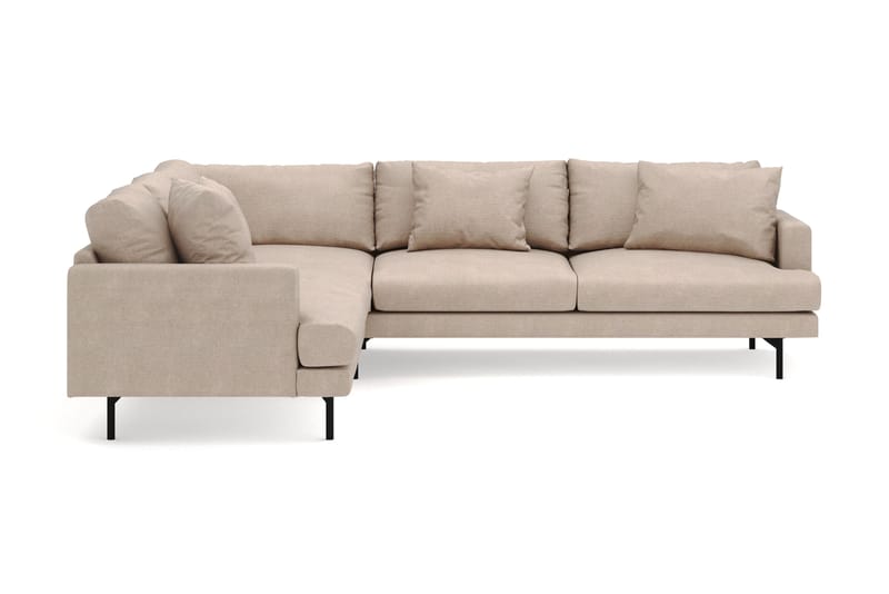 Menard 6-personers Venstrevendt L-formet Hjørnesofa i Stof, Beige