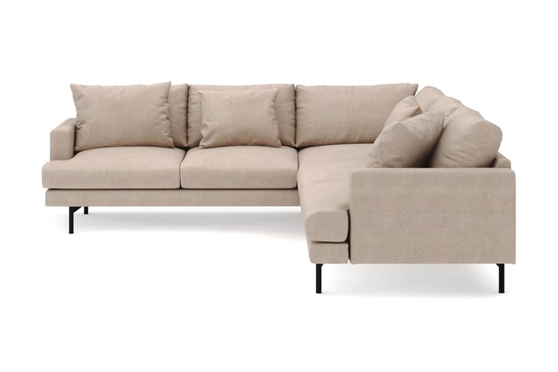 Menard 6-personers Venstrevendt L-formet Hjørnesofa i Stof - Beige - Møbler - Sofaer - Hjørnesofa