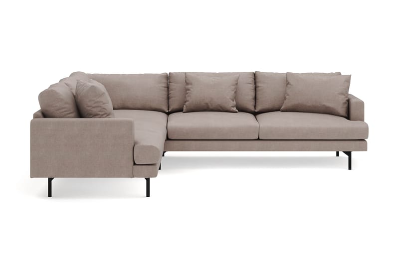 Menard 6-personers Venstrevendt L-formet Hjørnesofa i Stof - Brun - Møbler - Sofaer - Hjørnesofa