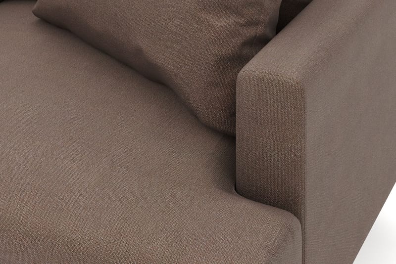 Menard 6-personers Venstrevendt L-formet Hjørnesofa i Stof - Brun - Møbler - Sofaer - Hjørnesofa