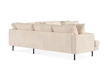 Menard 6-personers Venstrevendt L-formet Hjørnesofa i Manchester - Beige - Møbler - Sofaer - Hjørnesofa