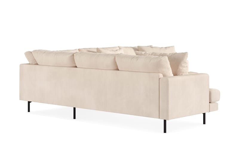 Menard 6-personers Venstrevendt L-formet Hjørnesofa i Manchester - Beige - Møbler - Sofaer - Hjørnesofa