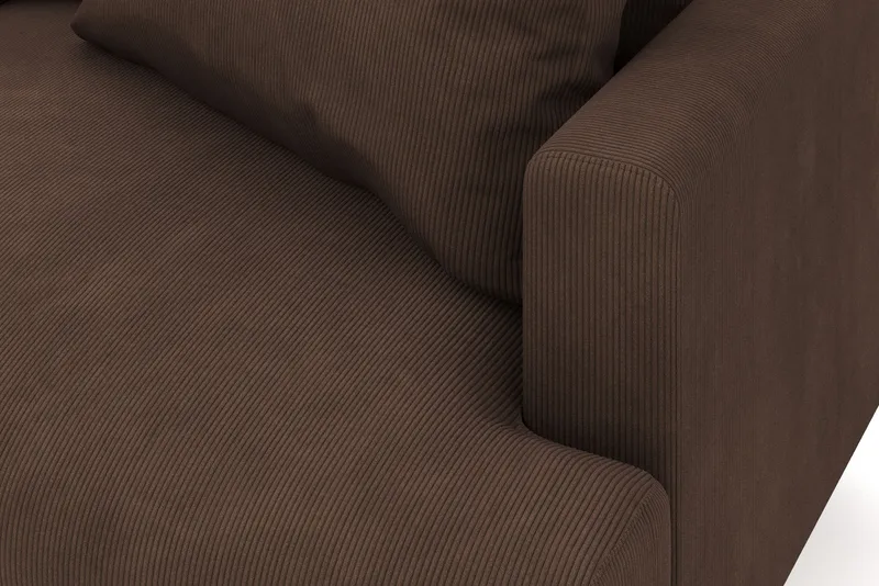 Menard 6-personers Venstrevendt L-formet Hjørnesofa i Manchester - Brun - Møbler - Sofaer - Hjørnesofa