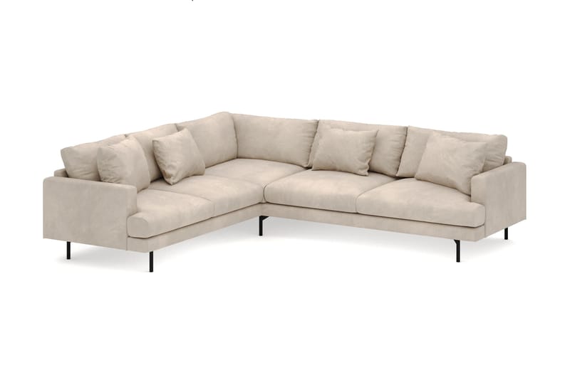 Menard 6-personers Venstrevendt L-formet Hjørnesofa i Manchester - Greige - Møbler - Sofaer - Hjørnesofa