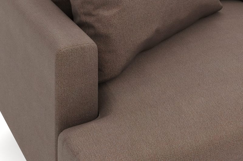 Menard 6-personers Højrevendt L-formet Hjørnesofa i Stof - Brun - Møbler - Sofaer - Hjørnesofa
