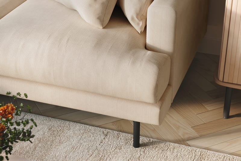 Menard 6-personers Venstrevendt L-formet Hjørnesofa i Manchester - Beige - Møbler - Sofaer - Hjørnesofa