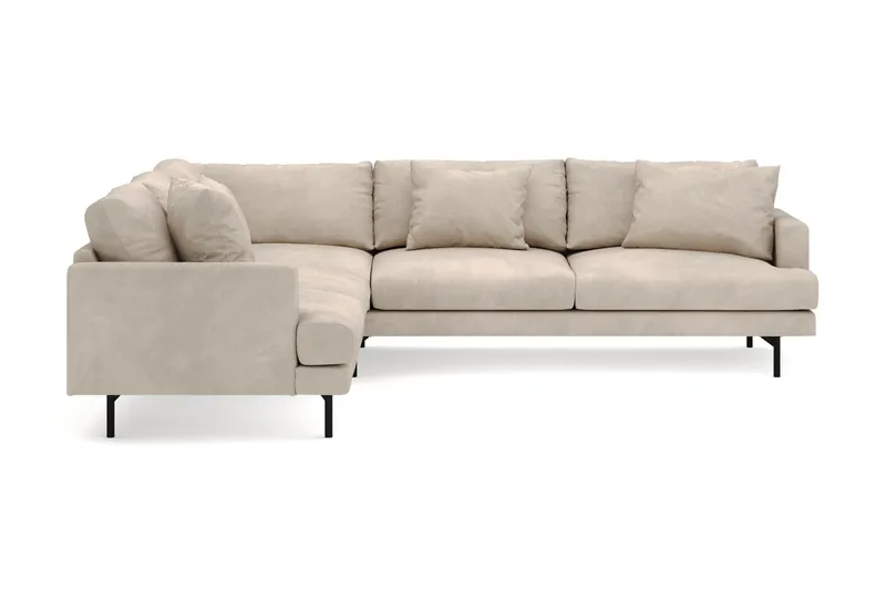 Menard 6-personers Venstrevendt L-formet Hjørnesofa i Manchester - Greige - Møbler - Sofaer - Hjørnesofa