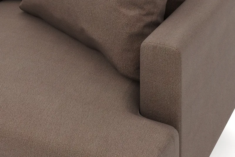 Menard 6-personers Venstrevendt L-formet Hjørnesofa i Stof - Brun - Møbler - Sofaer - Hjørnesofa