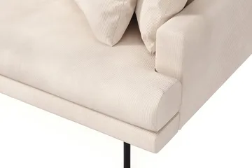 Menard 6-personers Venstrevendt L-formet Hjørnesofa i Manchester - Beige - Møbler - Sofaer - Hjørnesofa